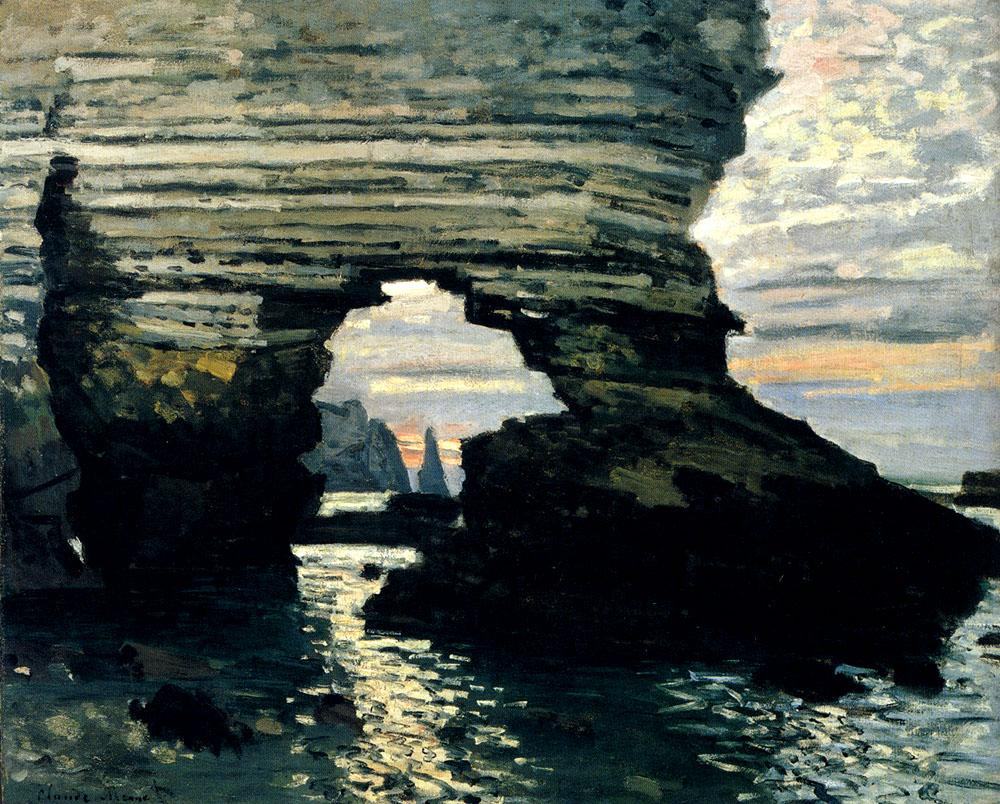 Claude Monet La Porte D Amount Etretat